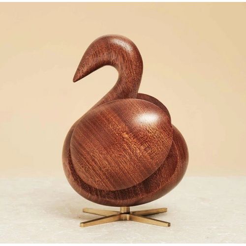 Brainchild - Svanen - Træfigur - Mahogni – Messing