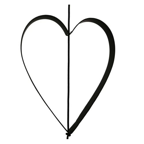 Nordic By Hand - Snoren - Hjerte - Sort - Large