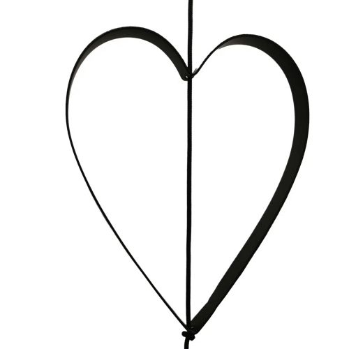 Nordic By Hand - Snoren - Hjerte - Sort - Medium