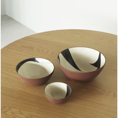 Normann Copenhagen - Line skål - Sort/Creme - Medium