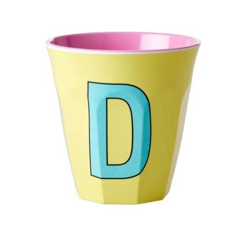 Rice - Bogstave Melamin Kop - D - Gul