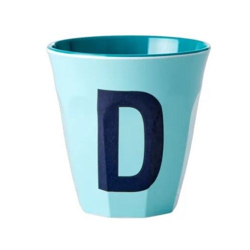 Rice - Bogstave Melamin Kop - D - Lyseblå