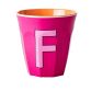 Rice - Bogstave Melamin Kop - F - Pink