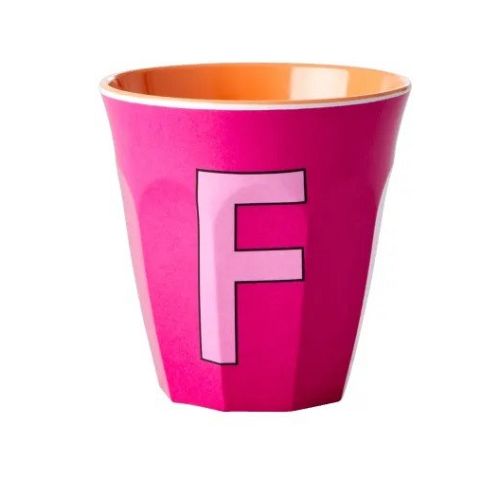 Rice - Bogstave Melamin Kop - F - Pink