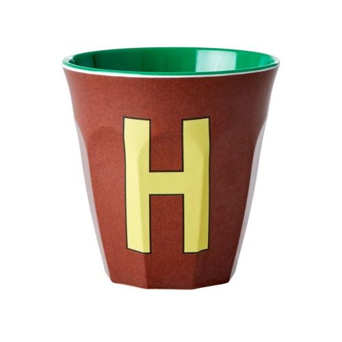 Rice - Bogstave Melamin Kop - H - Brun