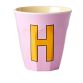 Rice - Bogstave Melamin Kop - H - Pink