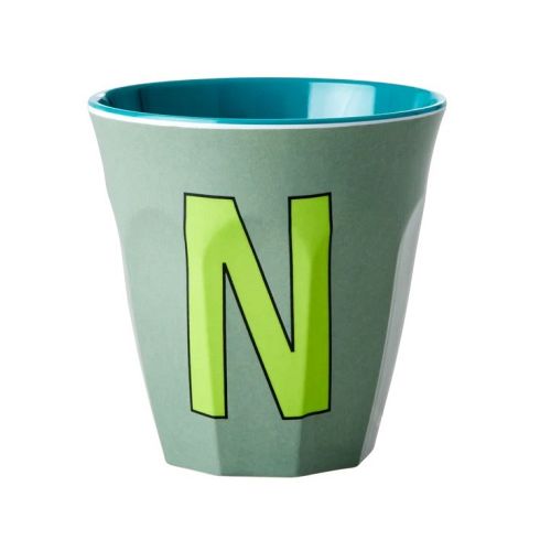 Rice - Bogstave Melamin Kop - N - Khaki