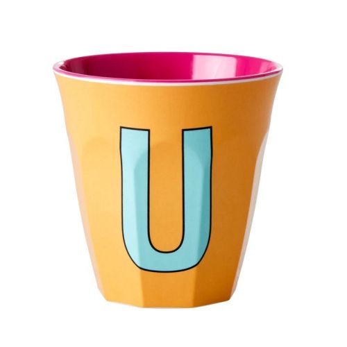 Rice - Bogstave Melamin Kop - U - Orange