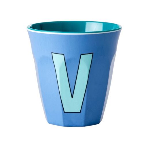 Rice - Bogstave Melamin Kop - V - Blå