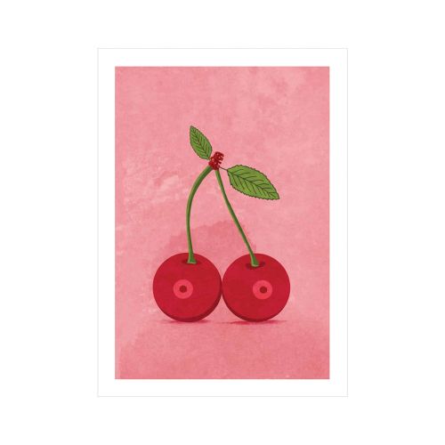 Spliid - Plakat - Cherry Boobs - 30 x 40 cm