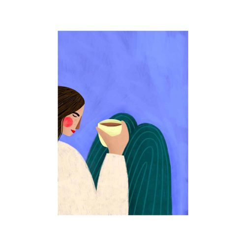 Spliid - Plakat - Sipping Coffee- 50 x 70 cm