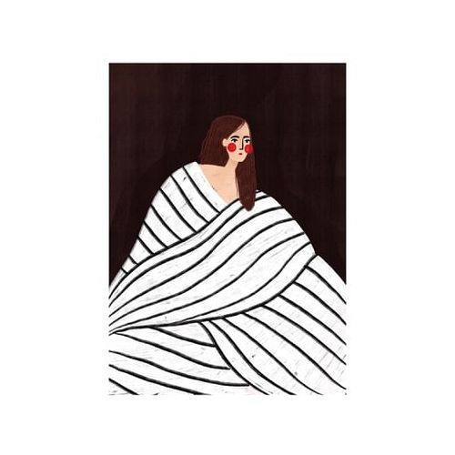 Spliid - Plakat - The Woman With Black and White Stripes - 50 x 70 cm